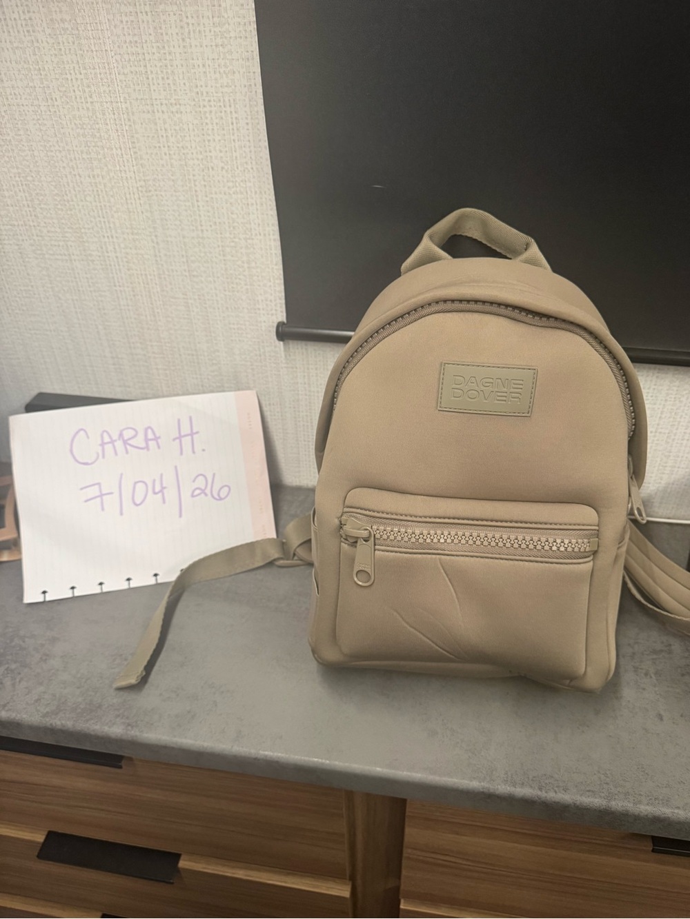 Dagne Dover Small Backpack in KHAKI.
